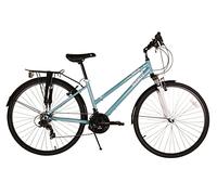 Bounty Avenue Women’s Hybrid Bike - Lightweight Aluminium Step through Frame - 21-Speed Shimano Gears - Pannier Rack Included