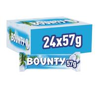 Bounty Coconut & Milk Chocolate Box, Bulk Chocolate Bars, Duo, 24 x 57g
