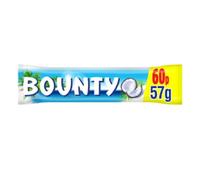 Bounty Coconut Milk Chocolate Bar 57g x 24 Pack | Creamy Milk Chocolate with Moist Coconut Centre