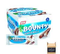 Bounty Crispy Rolls Crispy Milk Chocolate Wafer Bars. 22.5g (Pack Of 24)
