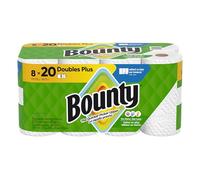 Bounty Paper Towels Select-A-Size, White, 8 Double Plus Rolls = 20 Regular Rolls
