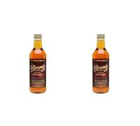 Bounty Spiced Miniature | Rum with natural flavours | Distilled, blended and bottled in Saint-Lucia | 40% alcohol 5cl | Perfect base for Long Drink (Pack of 2)
