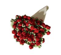 Bouquet Blanket 43.3in Handmade Romantic Cute Red Rose Bouquet