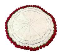 Bouquet Blanket 43.3in Handmade Romantic Red Rose Crochet Flower Bouquet