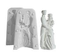 Bouquet Bride Grooms Silicone Mold Home Sculpture Scented -Resin Gypsum Decoration Soap Making Bride and Grooms Molds Personalized Wedding Gifts
