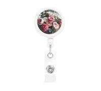 Bouquet By The Window Retractable Badge Holder is Durable Sturdy Comes with A Lanyard for Office Hospital Staff Wearing