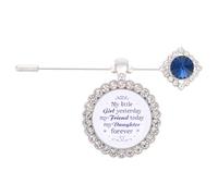 Bouquet Charms for Wedding Memory, Something Blue Gift for Bride, Bridal Shower gifts, Wedding Gifts, Mother of The Bride Gifts Rhinestones Sapphire Memorial Bouquet Charm, M, Zinc, no gemstone