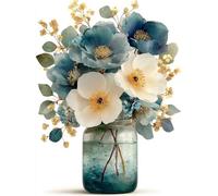 Bouquet Diamond Art Kits for Adults,5D Vase Diamond Painting Kits for Beginners, Crystal Art Crafts for Adults, DIY Full Drill Painting Dimond for Room Wall Decor, Gifts for Women 40x54inch -TL24PU