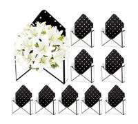 Bouquet Envelope Box, 10-Piece Valentines Foldable Packaging, 9x3x14 Inches Elegant Floral Holder with Ribbon Tie, Paper Gift Wrap Container, Slim Tuck Design, Flower Sleeve for Birthday Wedding