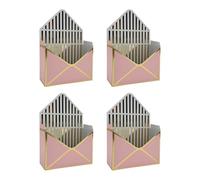Bouquet Envelope Box - 20x6.7x29.5cm Paper Gift Packaging Set | 4 Piece Folding Florist Presentation Case With Gold Foil Finish | Flower Arrangement Holder For Valentine Mothers Wedding