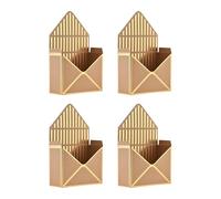 Bouquet Envelope Box - 4 Pack Large Capacity | Empty Paper Box For Bouquet | Gold Foil Stamping, Folding Gift Basket, For Valentine's Day, Mother's Day, Wedding, Birthday Party Favours