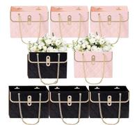 Bouquet Gift Bags - 8pcs Paper Flower Box Bags with Handle | Rectangular Floral Gift for Flower Arrangements | Valentine’s Day Mother’s Day Party Favor | Box for