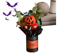 Bouquet Halloween Fleurs - Citrouille Et Fleurs Artificielles Avec Feuilles | DEucalyptus Arrangement, Décoratif Automnecentre De Table Chemin Intérieur, Cheminée, Table, Maison, Fête, Season Festive