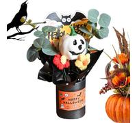 Bouquet Halloween Fleurs - Citrouille Et Fleurs Artificielles Avec Feuilles | DEucalyptus Arrangement, Décoratif Automnecentre De Table Chemin Intérieur, Cheminée, Table, Maison, Fête, Season Festive