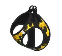 Bouquet Of Daffodil Print Dog Harness Leash Set Reflective Pet Harness Puppy Vest Suitable Dogs Cats Small Breeds