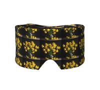 Bouquet of Daffodil Print Sleep Eye and Ear Muffs Soft Blackout for Adults Kids Comfortable Travel Nap Aid