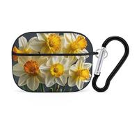 Bouquet of Daffodils AirPod Pro Case, Anti Scratch Hard PC Cover with Keychain, AirPod Pro 2nd/1st Case Accessories for Women Men, Black-Style