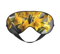 Bouquet of Daffodils Print Comfortable Eye Mask Breathable Adjustable Men Women Lightweight Travel Yoga Work
