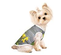 Bouquet of Daffodils print Dog Clothes T Shirts for Small Dogs Breathable Puppy Kitten Dog Shirts for Pet Dogs Cats