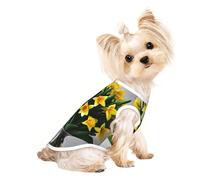 Bouquet of Daffodils Print Dog Shirt Summer Pet T-Shirts Stretchy Cats Dogs Tee Shirt Sleeveless Tank Top Dog Vest