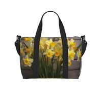 Bouquet of Daffodils Print Travel Duffel Bag, Lightweight Water-Resistant Weekender Spacious Gym & Travel Bag for Men, Women & Teens
