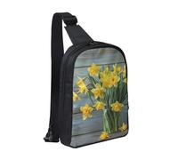 Bouquet of Daffodils Printed Chest Bag Sling Bag for Men Women, Waterproof Crossbody Backpack Men Bag for Runner Workout Hiking Cycling Travel