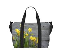 Bouquet of Daffodils Printed Travel Duffel Bag for Women Men - Weekend Overnight Bags with Adjustable Shoulder Strap and Handle