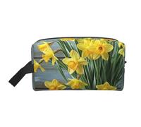 Bouquet of Daffodils Prints Makeup Bags for Women Girls Large Capacity Zipper Cosmetic Bag Travel Toiletry Bag Organizer with Handle