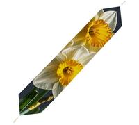 Bouquet of Daffodils Table Runner for Dining Table, Short Plush Runners Washable & Durable Tablerunner Modern Home Decor for Wedding, Kitchen, Holiday 200*33cm