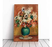 Bouquet Of Flowers Vol.3 By Pierre-Auguste Renoir | Canvas Wall Art Print | Framed & Ready to Hang Picture | Modern Home Decor for Living Room, Bedroom, Kitchen or Office | 30x20 Inches