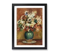 Bouquet Of Flowers Vol.3 By Pierre Auguste Renoir Classic Painting Framed Print | A4 Black Framed Wall Art | Ready to Hang | Classic Floral Picture | Living Room Bedroom Lounge Office