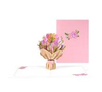 Bouquet Of Pink Carnation Pop Up Greeting Card
