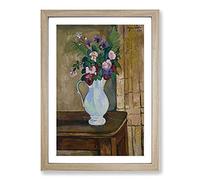 Bouquet of Roses by Suzanne Valadon Framed Print | A2 Oak Framed Wall Art | Ready to Hang | Modern Floral Picture | Living Room Bedroom Lounge Office