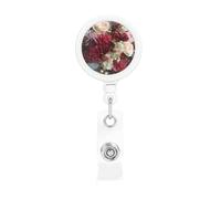 Bouquet On The Table Retractable Badge Holder is Durable Sturdy Comes with A Lanyard for Office Hospital Staff Wearing