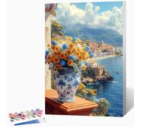 Bouquet Paint by Numbers for Adults Landscape Paint by Numbers Kits, Hobbies for Adults Women, DIY Acrylic Pigment Color Oil Drawing Kits Wall Art for Room Decor 20x26 inch (Without Frame) -LKF0787SD