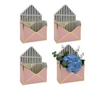 Bouquet Presentation Box | 4-Piece Large Capacity Case - Floral Envelope Box for Valentines Day - for Women Mother Girlfriend Ladies Girls Wedding Birthday Party Christmas
