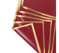 Bouquet Wrapping Paper 20 Sheets Flower Wrapping Paper, Waterproof Bouquet Packaging - Perfect for DIY Weddings & Birthdays For the party(Wine-Red)
