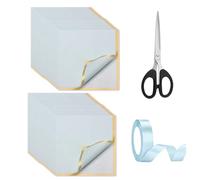 Bouquet Wrapping Paper, 40Pcs Light Blue Wrapping Paper, With Scissors and Packing String Flower for Flower and Gift Wrapping -58 X 58 cm