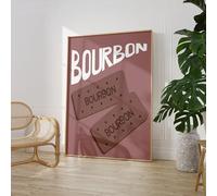 Bourbon Biscuit Print Wall Posters Art A5 A4 A3 A2 A1 Maxi Home Decor Unframed Nostalgic Trendy Artwork - 9118 Rose (A1-594 x 841 mm)