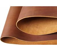 Bourbon Brown Tooling Leather Square 2.0mm Thick Finished Full Grain Cow Hide Leather Crafts Tooling Sewing Hobby Workshop Crafting Leather