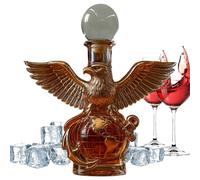 Bourbon Decanter | Eagle Shaped Whiskey Aerator - Animal Statue Commemorative Wine Bottle for Collectible Men Women Display Home Study Living Room Birthday Gathering Friends
