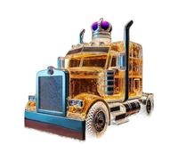 Bourbon Decanter - Semi Truck Empty Bottles | Container Glass Empty Art Statue for Bar Dad Birthday Dining Party Collection Wedding Men Home Kitchen Holiday Truck Driver