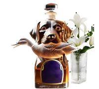 Bourbon Decanter - Solid Crystal Jug, Handmade Drinks Canister | Elegant Spirit Dispenser Design, Decorative Alcohol Bottle Piece Use with Home Tabletop Event Drink Display