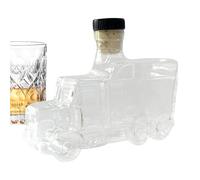 Bourbon Decanter - Vintage Truck Whiskey Container with Fun Stopper | Glass Liquor Car Bottle| Classic Semi Truck Wine Gift Set For Home Bar Wedding Birthday Hosting