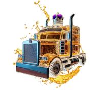 Bourbon Decanteur | Semi Truck Wine Bottles | Jar Container Sculpture Storage for Holiday Wedding Pub Kitchen Collection Men HenS Lounge Decoration Party Birthday Dading