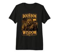 Bourbon Goes in Wisdom Comes Out Bear Premium T-Shirt