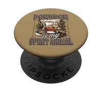 Bourbon Is My Spirit Animal Kentucky Whiskey Funny Drinking PopSockets Adhesive PopGrip