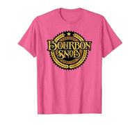 Bourbon Snob - Funny Whiskey Drinker T-Shirt, Men, Pink Heather, 3X-Large