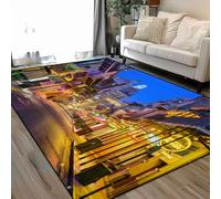 bourbon street new orleans neon citys pictures Area Rugs Living Room Large 160x230 cm Washable Vintage Soft Rug Modern Non Slip Floor Carpet Mat for Bedroom Kitchen Dining Room