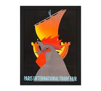 Bourgis Paris International Trade Fair 1935 Advert Large Framed Art Print Poster Wall Decor 18x24 in